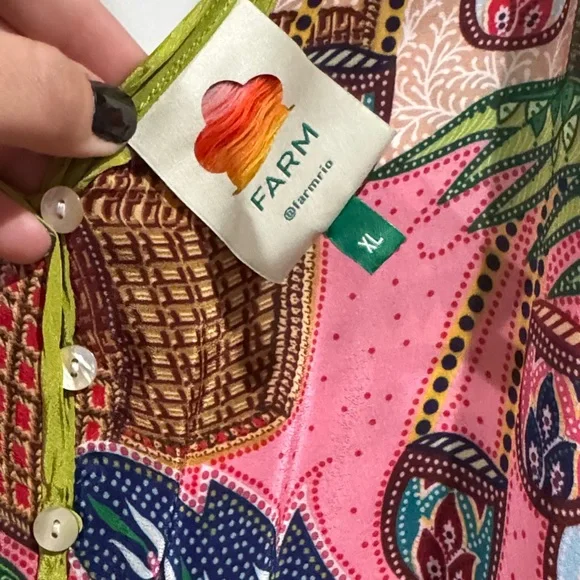 Farm Rio V-Neck Cold Shoulder Midi Dress - Picture 4 of 4